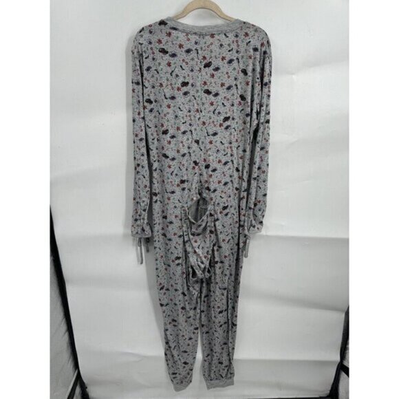 Savage X Fenty PJ Jumpsuit Women Large Grey It’s The Savage One Piece Holiday - Picture 3 of 14